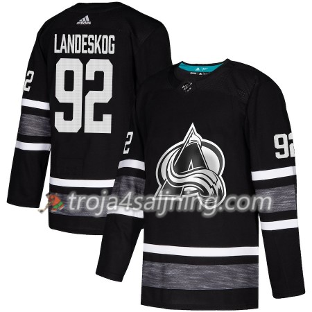 Colorado Avalanche tröja Gabriel Landeskog 92 Svart 2019 All-Star Adidas Authentic - NHL Tröjor Herr